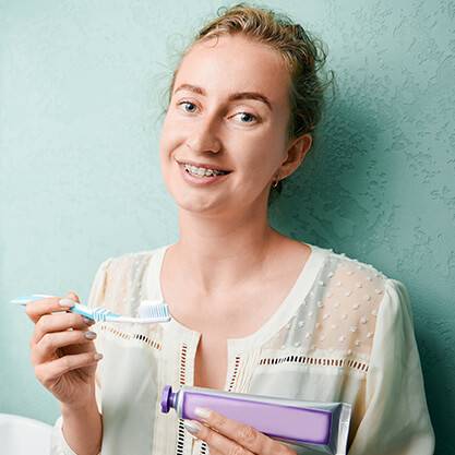 brushing and flossing